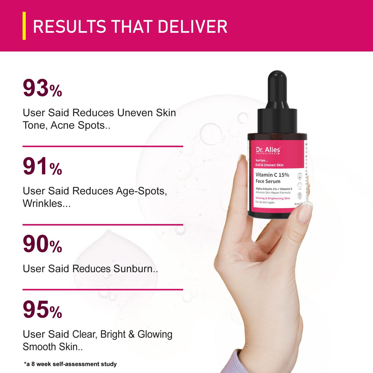 Dr. Alies Professional 15% Vitamin C Face Serum | Advanced Skin Clarifying with Vitamin E | Reduces Acne Marks | 30ml Dr. Alies - Professional buy supplements Au