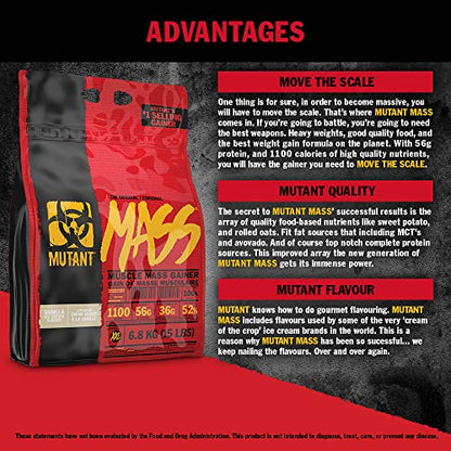 MUTANT Mass Weight Gainer Protein Powder, High-Calorie Workout Shakes MutantBuy Supplements Australia