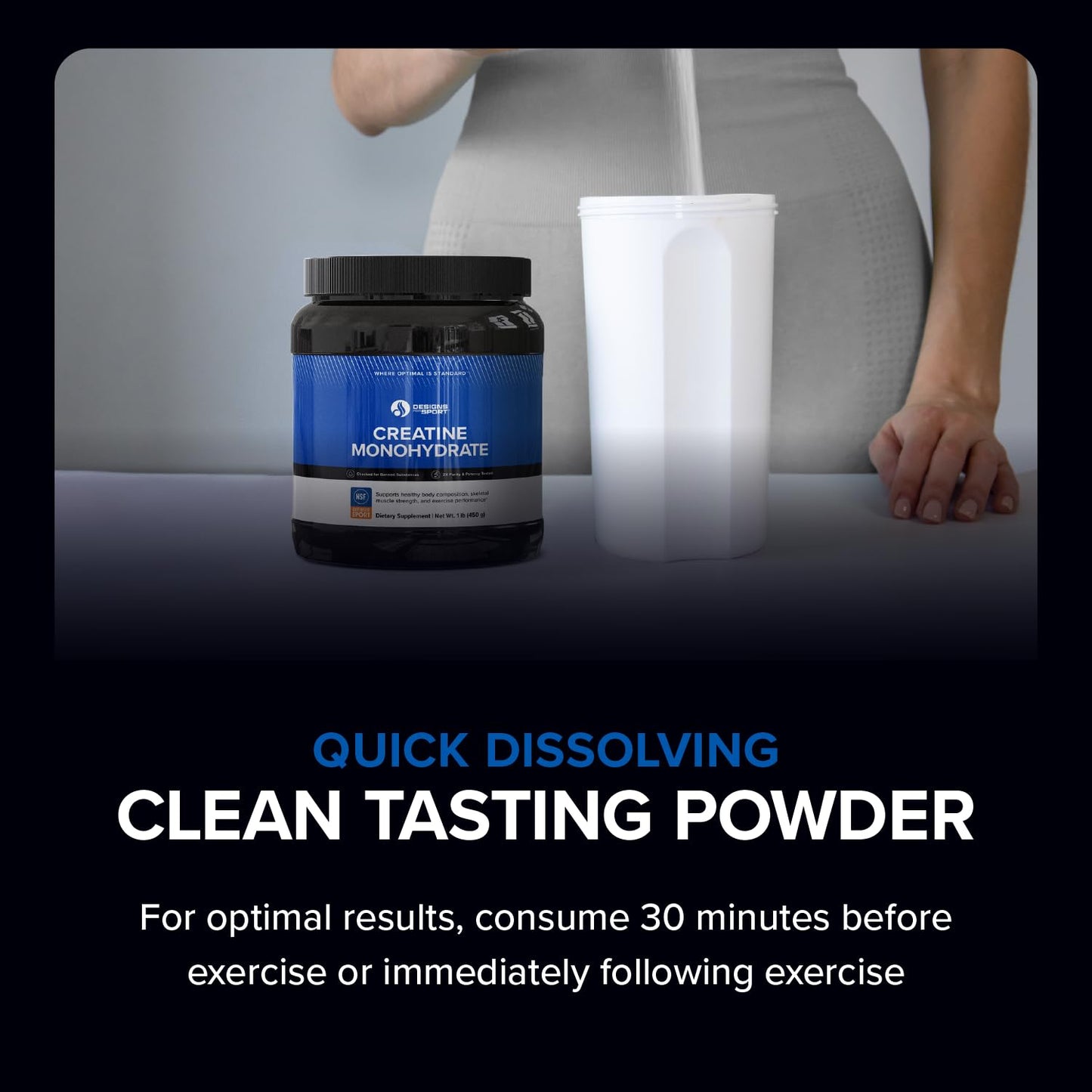 Designs for Sport Creatine Monohydrate Powder - NSF Certified for Sport Creatine Designs for SportBuy Supplements Australia