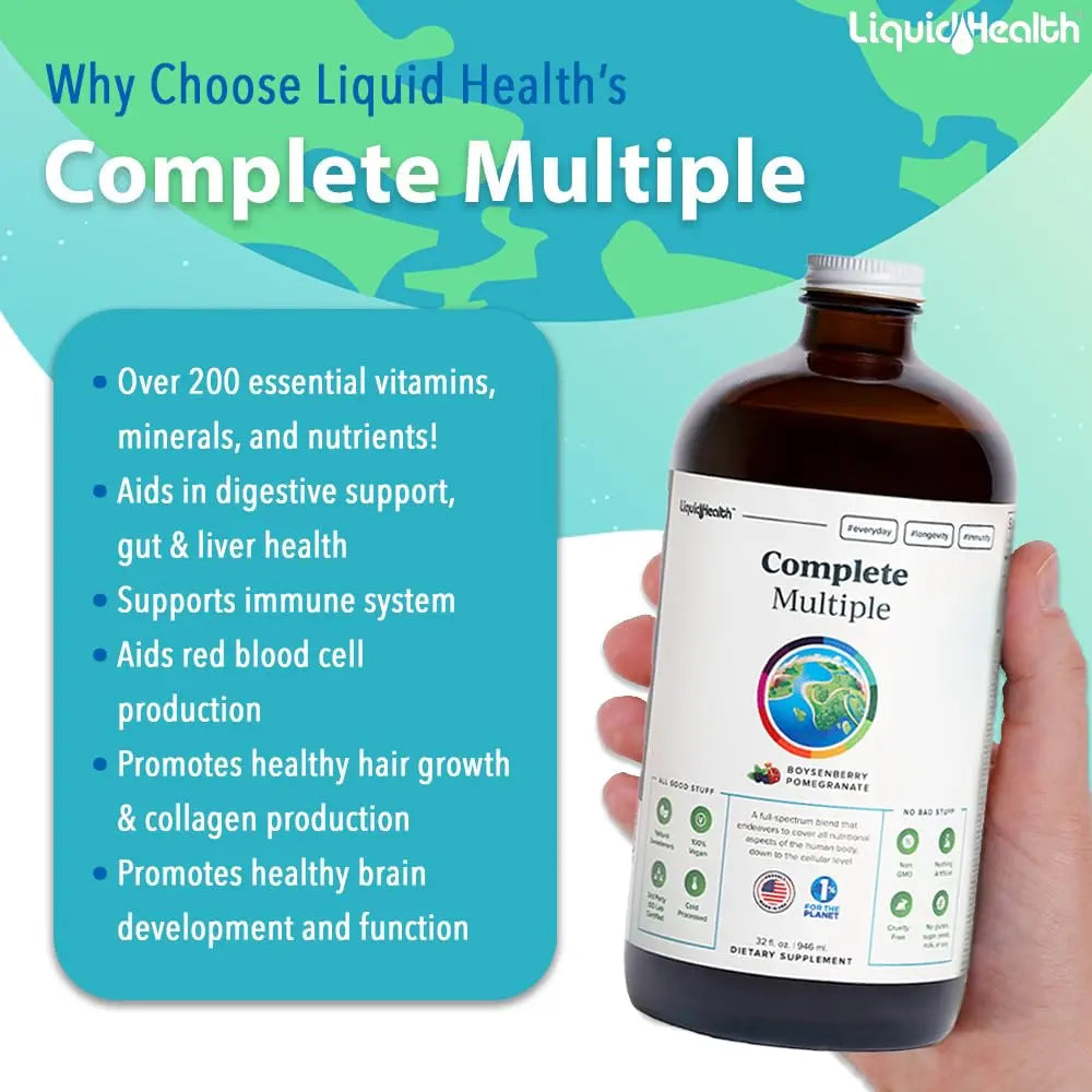 LIQUIDHEALTH Complete Multiple & Mega Energy B-Complex Daily Liquid Vitamins Bundle for Adults - Immune System Support, Increase Energy, Gut & Heart Health LIQUIDHEALTHBuy Supplements Australia