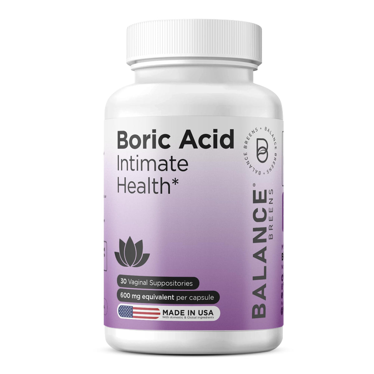 Boric Acid Suppositories for Women, 600 mg, 30 Vaginal Use Capsules - pH Balance Pills, Intimate Health Support, Yeast Infection Treatment, Made in USA (Pack of 1) BalancebreensBuy Supplements Australia