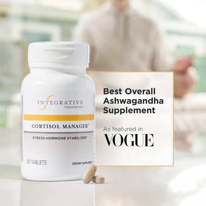 Integrative Therapeutics Cortisol Manager - Balance Cortisol & Support Relaxation for Restful Sleep* - Includes Ashwagandha & L-Theanine for Confidence with Less Stress* - 90 Tablets (45 Servings) Integrative TherapeuticsBuy Supplements Australia