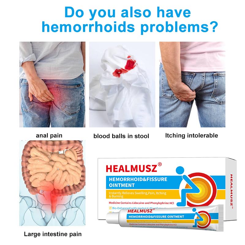 HEALMUSZ Hemorrhoid & Fissure Ointment,with 4% Lidocaine and Phenylephrine HCl,Fast Relief for Pain, Swelling, Discomfort & Itching | 1.5 oz HEALMUSZBuy Supplements Australia