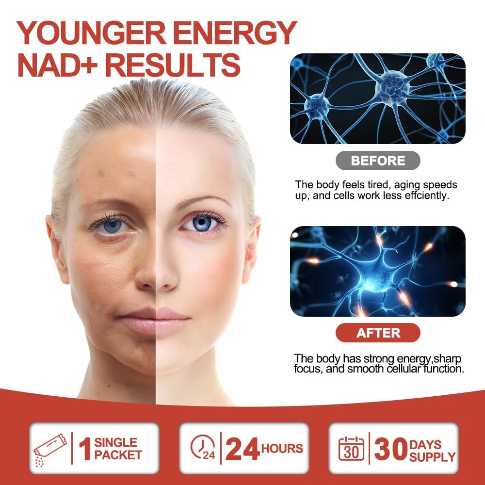 Zoone Nutra NAD Supplement 1200mg with Nicotinamide Riboside, PQQ & Resveratrol – Advanced Cellular Energy & Longevity Support – Anti-Aging Formula for Mental Clarity – 30 Packets Zoone NutraBuy Supplements Australia