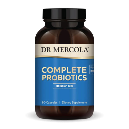 Dr. Mercola Complete Probiotics - 70 Billion CFU - Supports Immune, Digestive & Gut Health - Features 10 Strains - Shelf Stable - GMO-Free, Gluten-Free & Soy-Free - 90 Capsules (90 Servings) Dr. MercolaBuy Supplements Australia