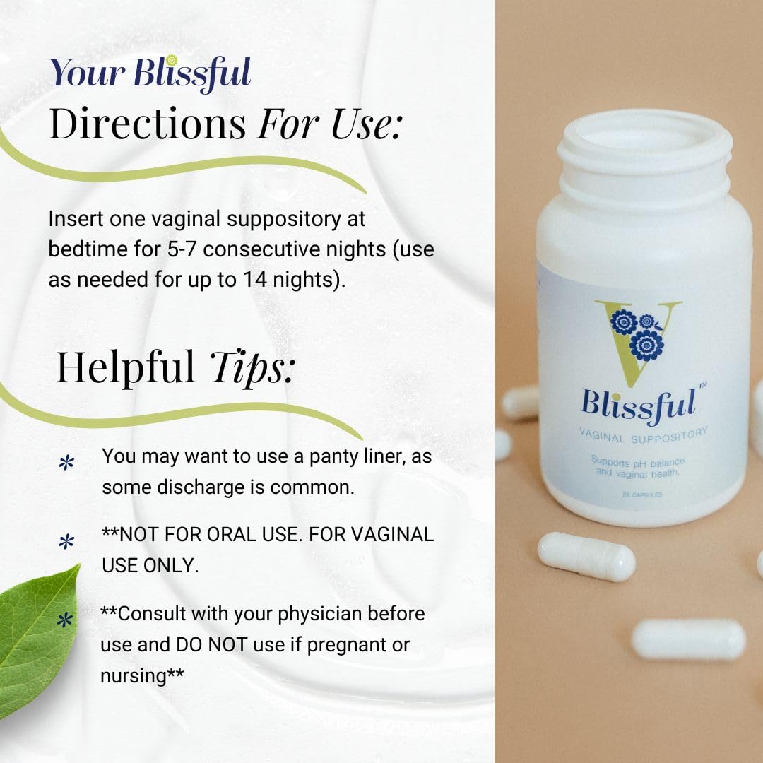 V Blissful - Boric Acid Suppositories Helps with Yeast Infections - Effective Feminine Care with Boric Acid, Perfect V BlissfulBuy Supplements Australia