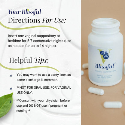 V Blissful - Boric Acid Suppositories Helps with Yeast Infections - Effective Feminine Care with Boric Acid, Perfect V BlissfulBuy Supplements Australia