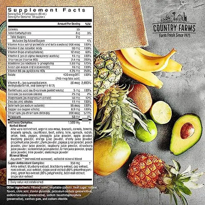 Country Farms Liquid Multivitamin, Vitamins and Minerals for Immune Support and Energy, Herbal Blend, Vegan Country Farms