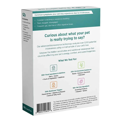 TotalVet Dog Allergy +1000 Food & Nutritional Sensitivity Test, Pet Intolerance Kit at Home — Advanced Complement to DNA Tests for Complete Pet Wellness TotalVetBuy Supplements Australia