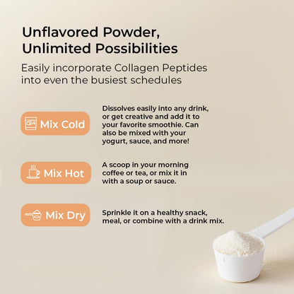 VitaMedica Collagen Peptides Powder for Women & Men - Healthy Hair, Skin, Nails, Bones and Joints - Hydrolyzed Types I & III, Grass-Fed, Pasture-Raised Protein, Zero Sugar - 30 Servings VitaMedicaBuy Supplements Australia