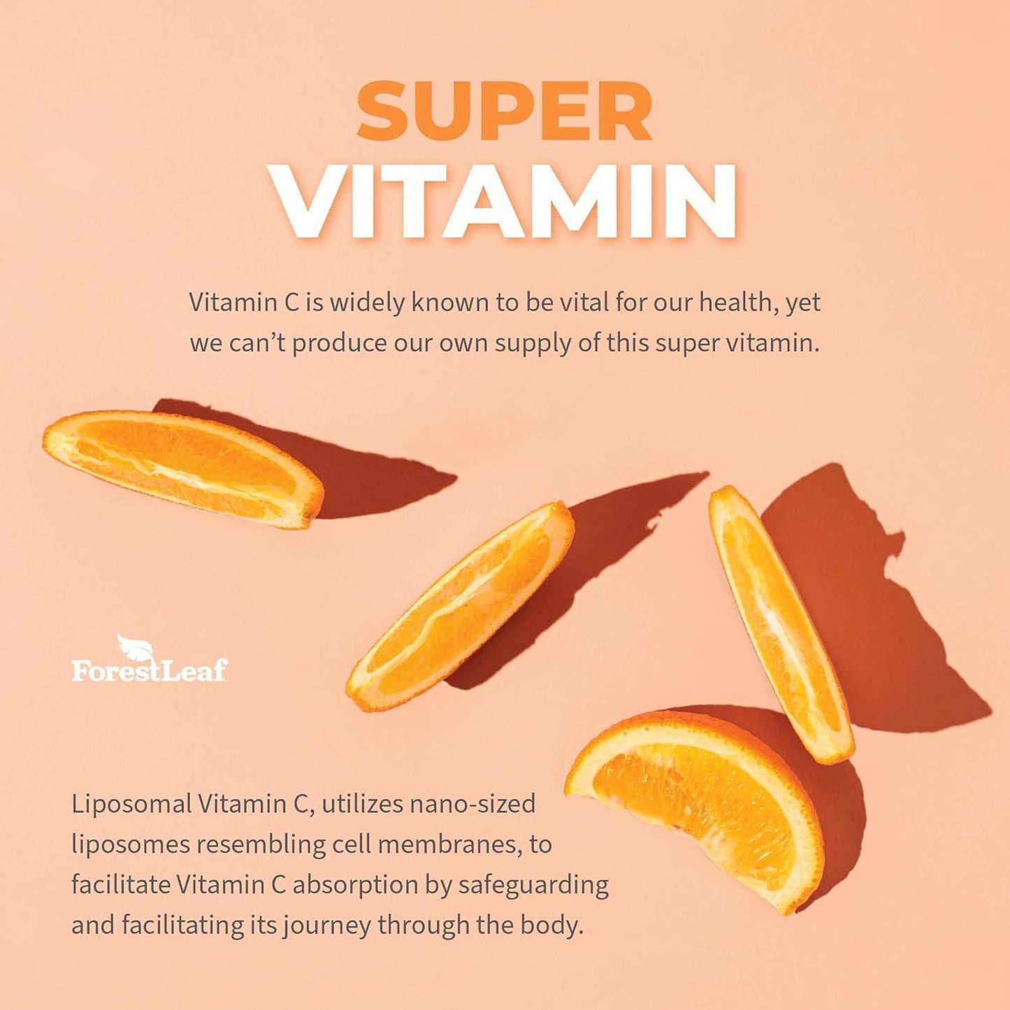 ForestLeaf Liposomal Vitamin C 1400mg Capsules | High Dose Vitamin C Liposomal Supplement w Coconut Oil Fatty Acids | Fast Absorption | Immune Support,