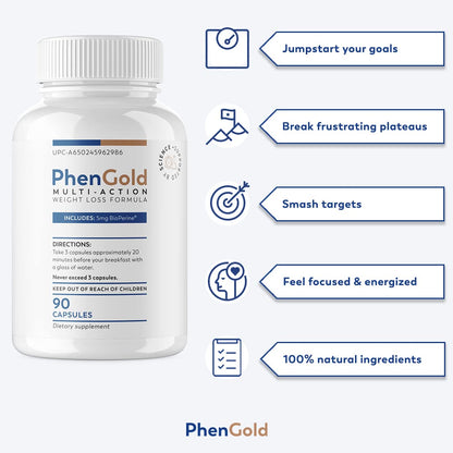 PhenGold Pills, Original Multi-Action Weight Management Formula with Green Tea PhenGoldBuy Supplements Australia