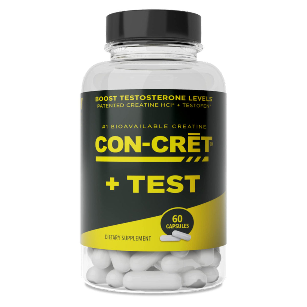 CON-CRET®+ Test, CON-CRET® Patented Creatine HCl Now with Testofen®, Boost Testosterone Levels, 60 Capsules CON-CRETBuy Supplements Australia