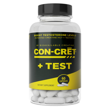 CON-CRET®+ Test, CON-CRET® Patented Creatine HCl Now with Testofen®, Boost Testosterone Levels, 60 Capsules CON-CRETBuy Supplements Australia