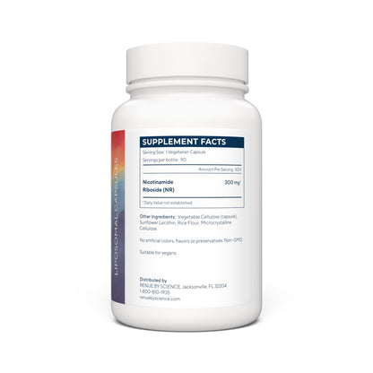 RENUE by Science Nicotinamide Riboside | High Strength Liposomal NAD Supplement | 90 Nicotinamide Capsules - 300mg Nicotinamide Riboside per Serving | Manufactured in The USA Third-Party Tested Renue By ScienceBuy Supplements Australia