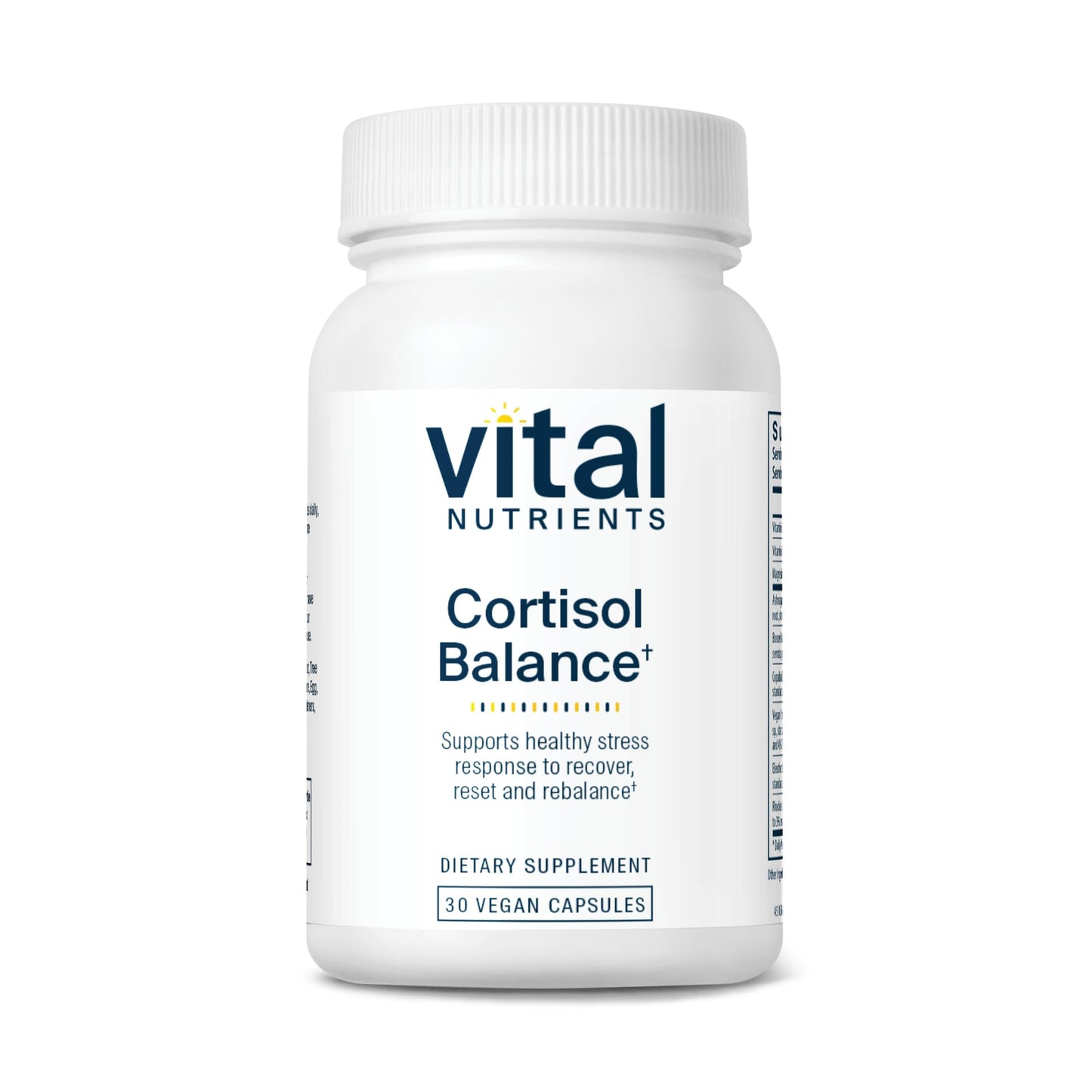 Vital Nutrients Cortisol Balance - Vegan Stress Relief Supplement - Cortisol Manager Supports Energy & Stress Levels - Ashwagandha & Magnesium for Relaxation - Gluten, Dairy, Soy Free - 30 Capsules Vital NutrientsBuy Supplements Australia
