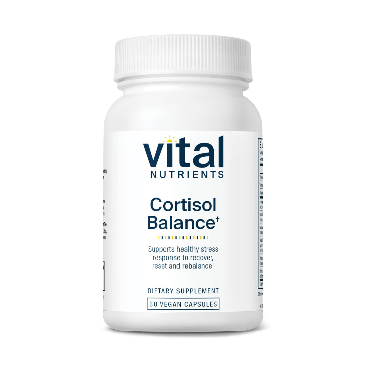 Vital Nutrients Cortisol Balance - Vegan Stress Relief Supplement - Cortisol Manager Supports Energy & Stress Levels - Ashwagandha & Magnesium for Relaxation - Gluten, Dairy, Soy Free - 30 Capsules Vital NutrientsBuy Supplements Australia