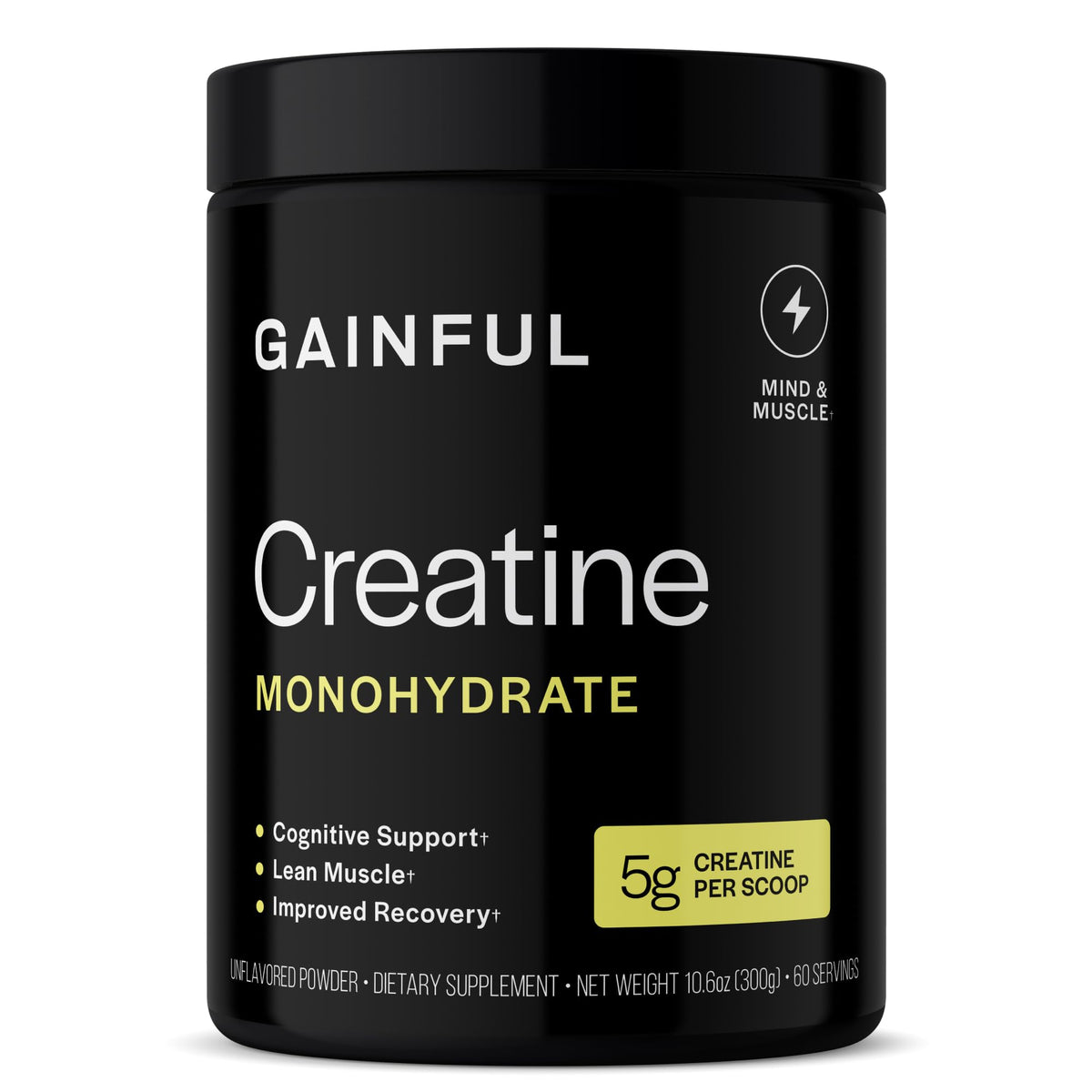 Gainful Creatine Powder, Post Workout Amino Acid Supplement, Muscle, Energy & Focus Support, 5g Creatine Monohydrate, Unflavored, 60 Servings GainfulBuy Supplements Australia