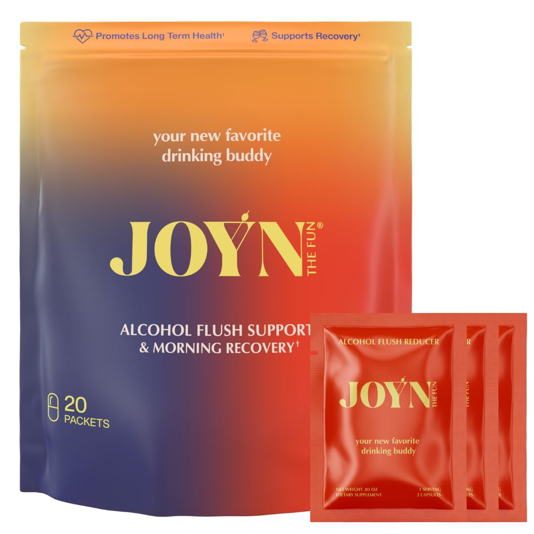 JOYN Supplement Value Pack: Alcohol Flush & Asian Glow Relief, Morning Recovery, Liver Support | Feel Better Before & After Drinking | with NAC, DHM, Milk Thistle, Glutathione, B12 | 20ct JOYNBuy Supplements Australia