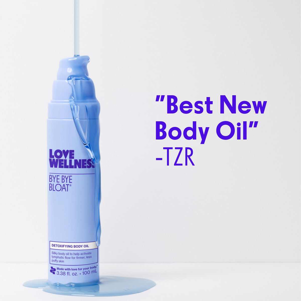 Love Wellness Bye Bye Bloat Detoxifying Body Oil | Lymphatic Drainage Oil to Hydrate, Depuff & Awaken Skin | Reduce Swelling Massage Oil for Women with Peppermint, Grapefruit & Rosemary Oil |100 mL Love WellnessBuy Supplements Australia