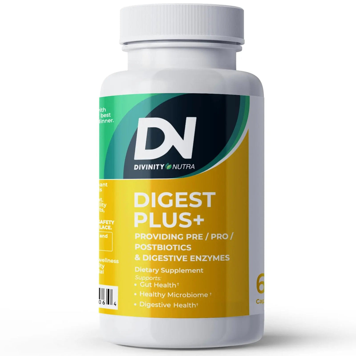 4-in-1 Prebiotic Probiotic & Postbiotic for Women & Men, Complete Gut & Digestive Support Supplement, Pre Post Probiotics & Digestive Enzymes 60 Capsules,Made in USA Divinity NutraBuy Supplements Australia