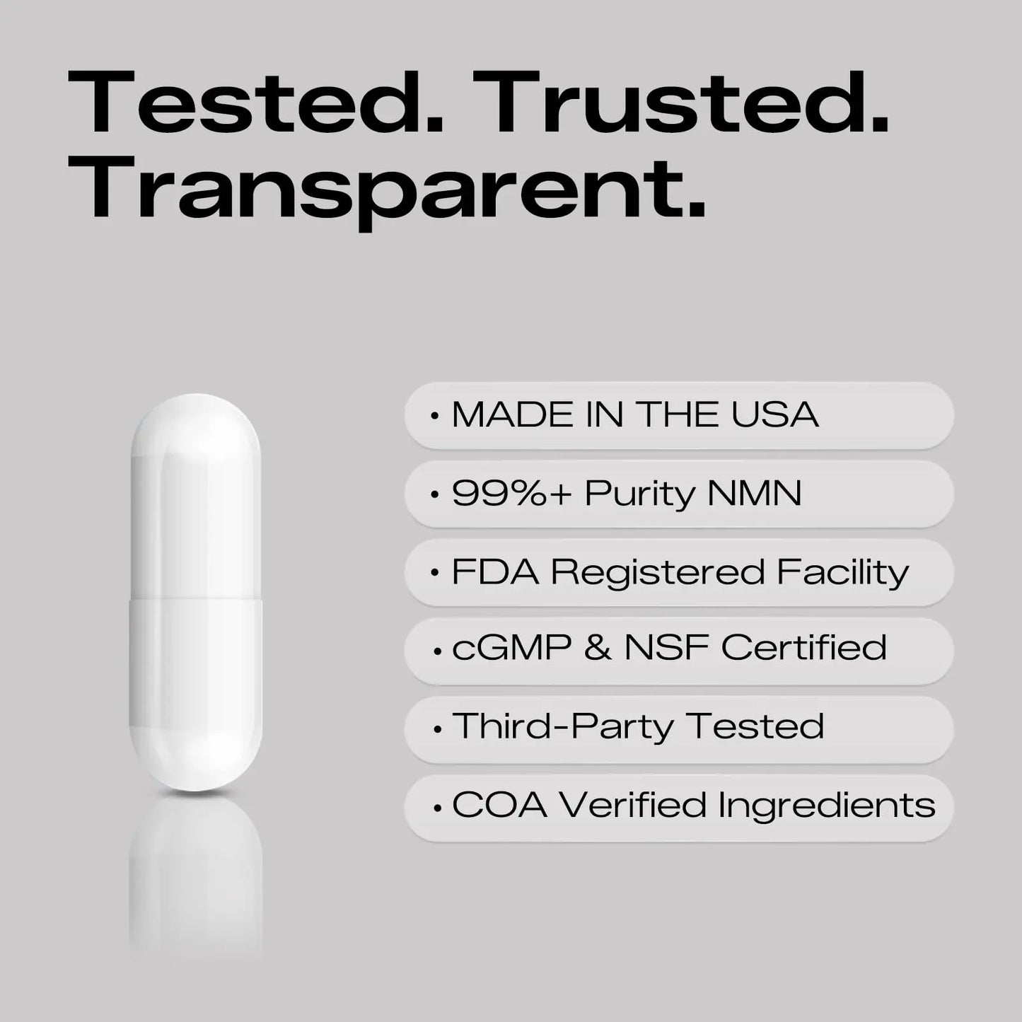 PEPAX NMN Supplement 500mg - 99% Pure NMN Supplement Capsules for Increased NAD Levels & Healthy Aging - Third Party Tested Stabilized Capsules, cGMP Certified, 90 Liposomal NMN (45 Servings) PEPAXBuy Supplements Australia