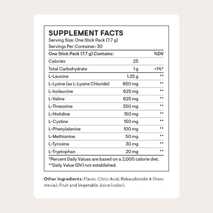 THORNE - Amino Complex - Clinically-Validated EAA and BCAA Powder for Pre or Post-Workout - Promotes Lean Muscle Mass & Exercise Recovery* - NSF Certified for Sport - 30 Servings - 8.15 Oz - Berry THORNEBuy Supplements Australia