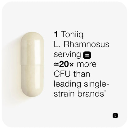 Toniiq Lactobacillus Rhamnosus – Ultra High Strength 100B CFU with Prebiotic FOS – Delayed Release Capsules – Third-Party Lab Tested – 60 Capsules Toniiq buy supplements Au