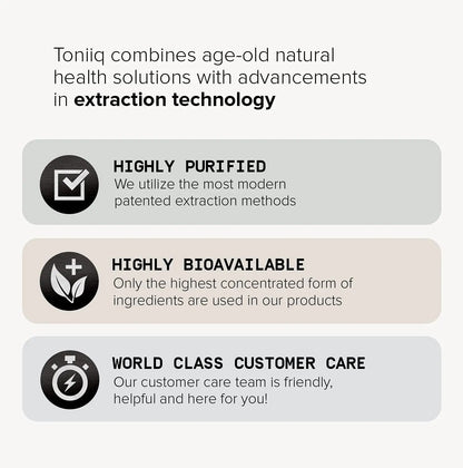 Toniiq NMN Supplement 1200mg - Third Party Tested Stabilized Capsules - 98% Highly Purified for NAD + - 60 Capsules Nicotinamide Mononucleotide Booster Supplement Toniiq buy supplements Au