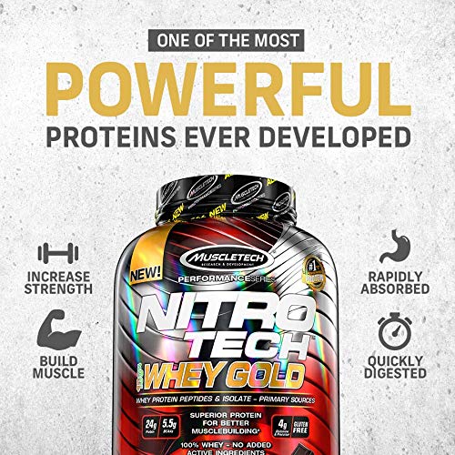 MuscleTech NitroTech 100% Whey Gold Protein Powder, Build Muscle Mass, Whey Isolate Protein Powder MuscletechBuy Supplements Australia