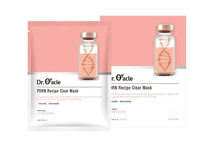 DR.ORACLE PDRN Recipe Clear Mask, Skin-fitting sheet mask PDRN, hyaluronic acid, special self care, moist, rejuvenation, vitalizing, 500ppm, 180ml (6,1 fl. oz.), 1 box - 10 sheets DR.ORACLE buy supplements Au