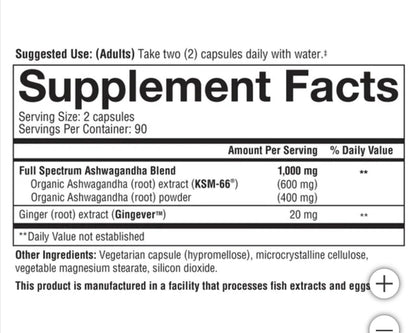 Youtheory Ashwagandha 1000mg with KSM-66 - Helps Support a Healthy Stress Response,180 Capsules (Pack of 1) YoutheoryBuy Supplements Australia
