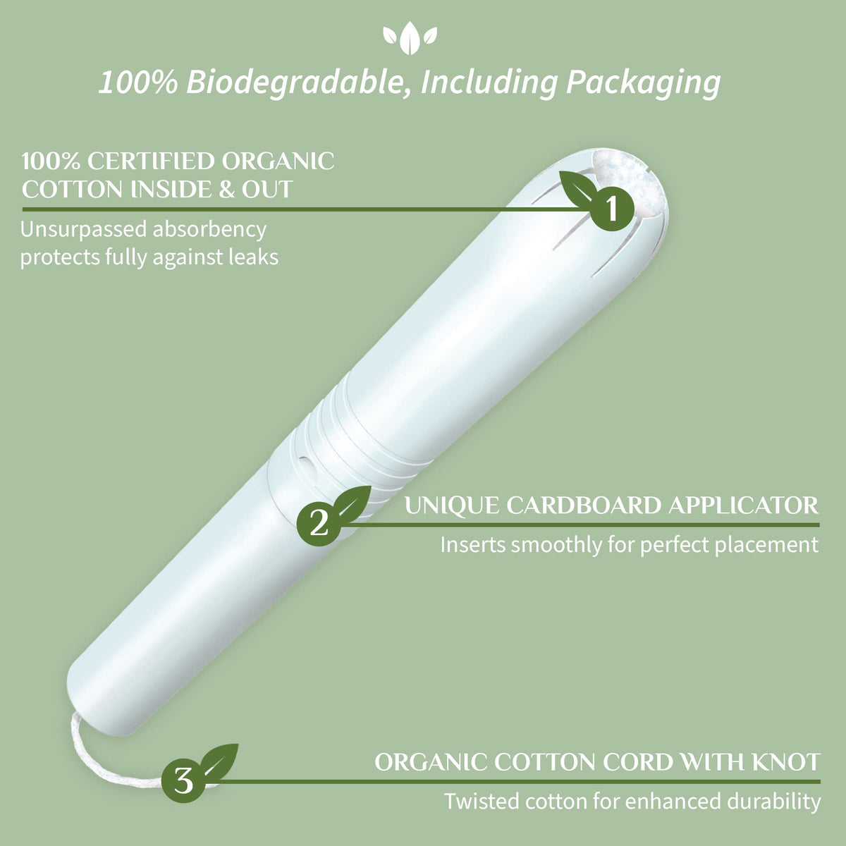 Organyc 100% Certified Organic Cotton Tampons - Cardboard Applicator, Free from Chlorine, Perfumes OrganycBuy Supplements Australia