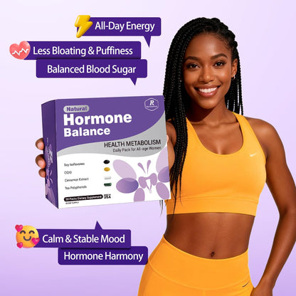 Natural Hormone Balance for Women, Menopause Supplements for Women with Evening Primrose Oil,CoQ10,Soy Isoflavones, Daily Pack Supports Peri+Menopause+Post, PMS,Metabolism,Mood,Energy 30Packs RevitaPlusBuy Supplements Australia