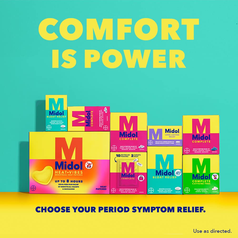 Midol Bloat Relief Caplets with Pamabrom, Relieve Bloating Symptoms Before and During Your Period, Provides Up to 6 Hours of Relief for Women, 60 Count MidolBuy Supplements Australia