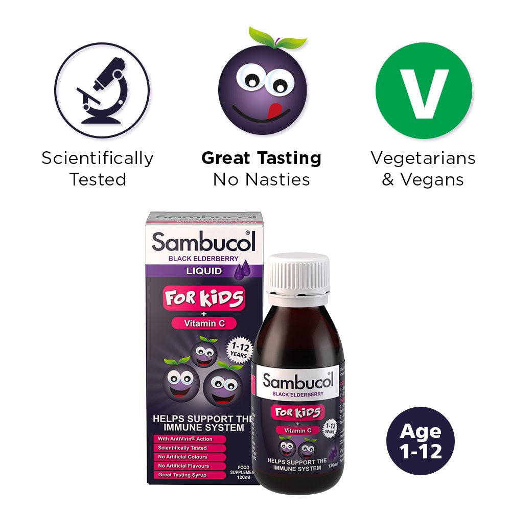 Sambucol Kids 120 ml For Immune Support, Drop SambucolBuy Supplements Australia