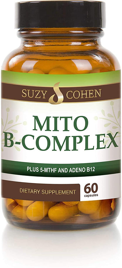 Script Essentials Suzy Cohen, Mito B Complex Dietary Supplement, 5-MTHF, Adeno B12, Methylation Support, Supports Healthy Nervous System