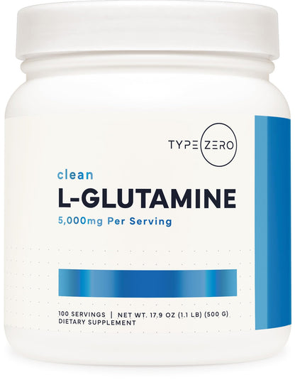 Type Zero L-Glutamine Powder (500G) 3-Month Supply Pure L-Glutamine Supplement - Vegan, Gluten Free, No Fillers Type ZeroBuy Supplements Australia