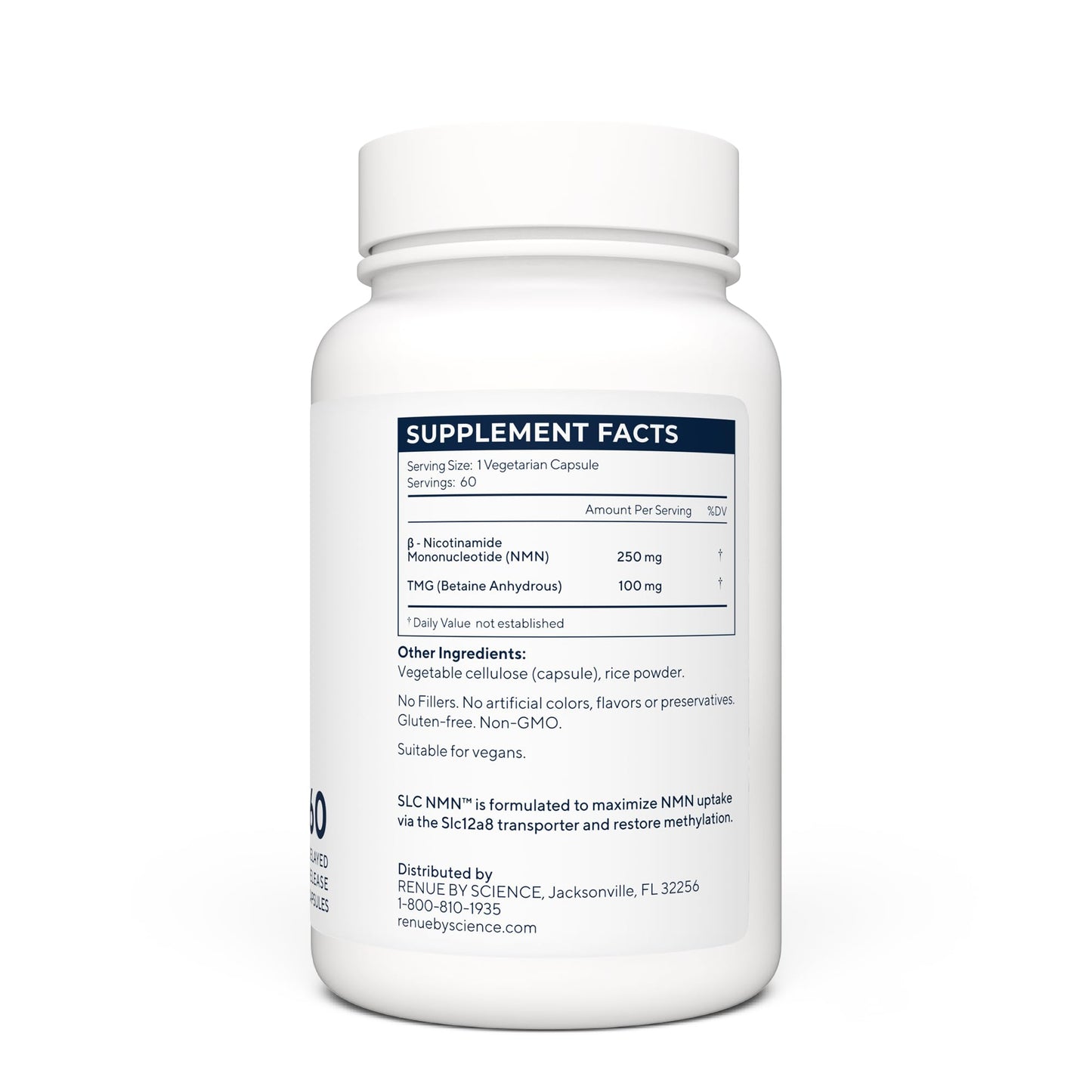 Renue By Science NMN Supplement | 60 SLC Enteric Capsules - 250mg Nicotinamide Mononucleotide per Serving | Delayed Release for Increased Absorption | Manufactured in The USA Renue By ScienceBuy Supplements Australia