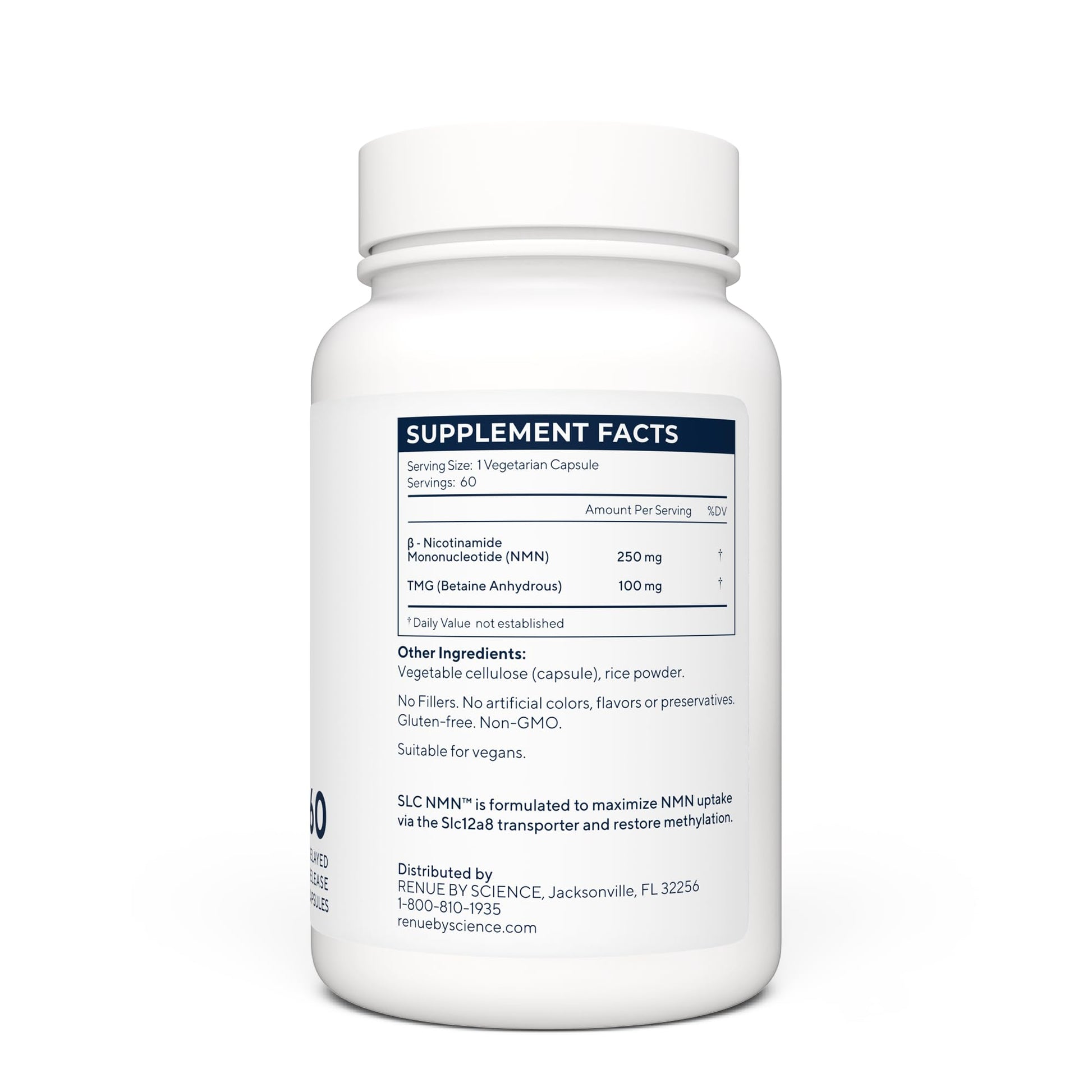 Renue By Science NMN Supplement | 60 SLC Enteric Capsules - 250mg Nicotinamide Mononucleotide per Serving | Delayed Release for Increased Absorption | Manufactured in The USA Renue By ScienceBuy Supplements Australia
