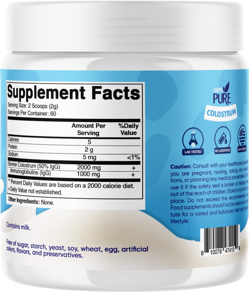 Vitamatic Bovine Colostrum Powder - 50% Highest IgG - Supplement for Gut Health VitamaticBuy Supplements Australia