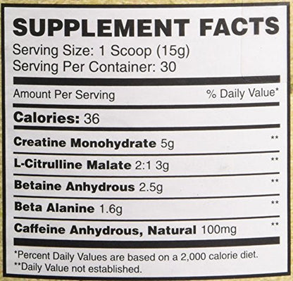Propello Life Pre-Workout Drink Mix, West Coast Citrus, 450g