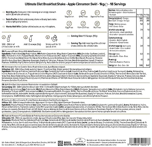 Protein Works - Ultimate Diet Breakfast Shake | Low Calorie Breakfast Shake | Low Sugar High Protein Breakfast Protein WorksBuy Supplements Australia