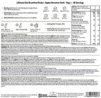 Protein Works - Ultimate Diet Breakfast Shake | Low Calorie Breakfast Shake | Low Sugar High Protein Breakfast Protein WorksBuy Supplements Australia