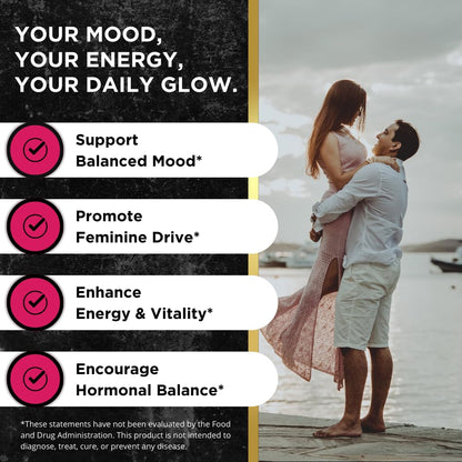 UNALTERED Hormone Balance & Mood Support for Women - Naturally Supports Hormonal Balance & Energy with Tribulus Terrestris & Red Maca Root Extract - Dietary Supplement - 90 Vegan Capsules UNALTEREDBuy Supplements Australia