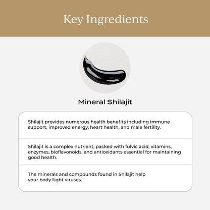 CYMBIOTIKA Pure Himalayan Shilajit Resin 500mg - 84+ Trace Minerals, High Potency with Elemental Gold & Fulvic Acid - for Energy, Focus, Immune & Digestive Support - Authentic Shilajit Resin CYMBIOTIKABuy Supplements Australia
