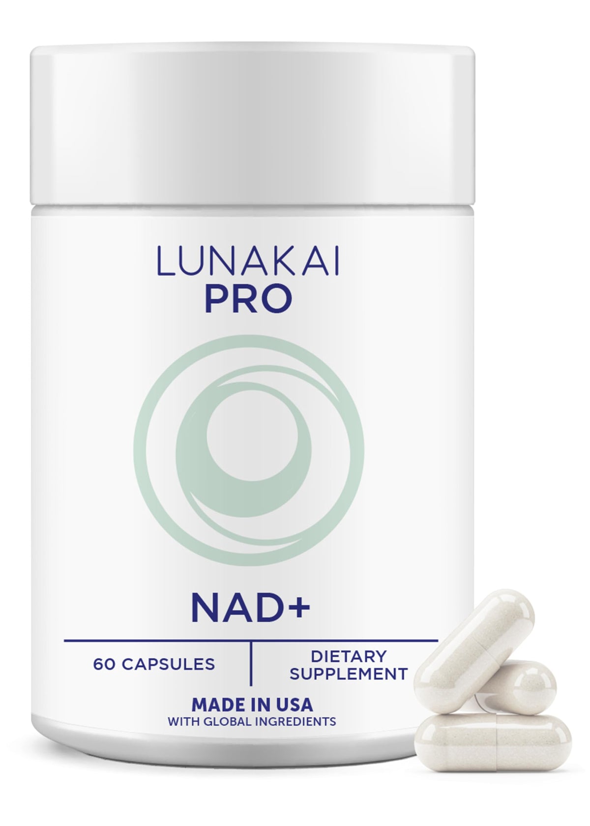 Lunakai PRO USA Made Dual-Pathway NAD+ Formula with NR & Resveratrol – Natural NAD Supplement for Women & Men – Healthy Aging & Cellular Health Support, 60ct LunakaiBuy Supplements Australia
