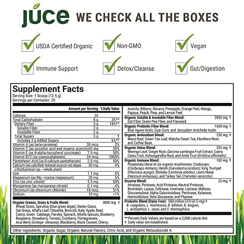 Terra Kai Organics JUCE Green Superfood Powder, Organic Fruits and Veggies Supplement Terra Kai OrganicsBuy Supplements Australia
