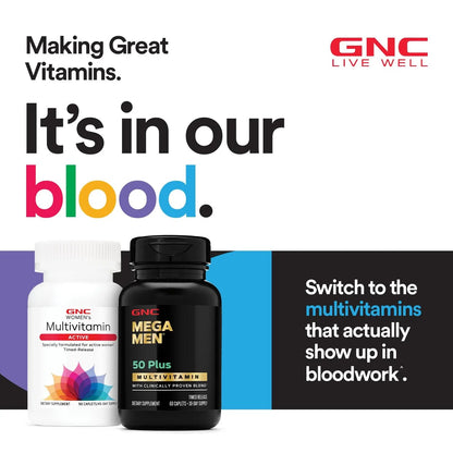 GNC Mega Men Energy & Metabolism Multivitamin | Antioxidants and Increased Calorie Burning | 180 Count GNCBuy Supplements Australia