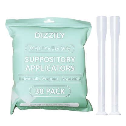 Dizzily 30 Pack Disposable Vaginal Suppository Applicators for Women, Individually Wrapped, Hygienic - Fits Most Boric Acid Suppositories, Pills, Tablet, Cap-sules and Feminine Care Applicator DizzilyBuy Supplements Australia
